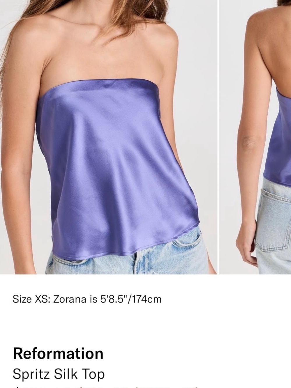 Reformation Lavender Satin Mini Slip Skirt